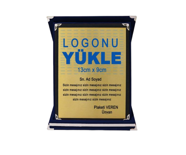Mavi Kadife Plaket